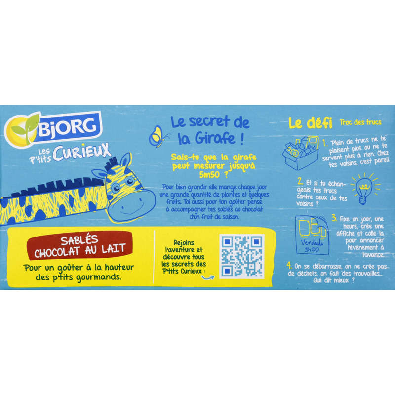 Bjorg Sablés Au Chocolat Au Lait, Bio 192g