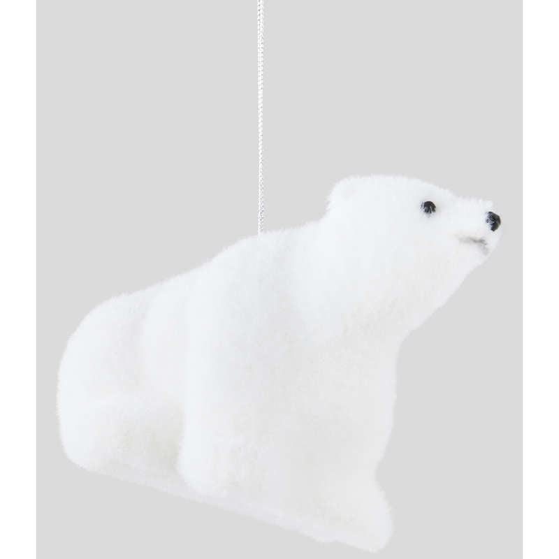 Décoration sapin ours polaire blanc