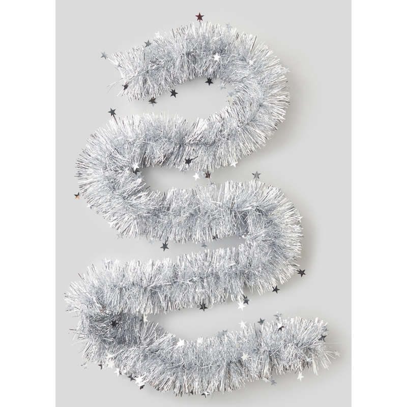 Guirlande boa étoile argent