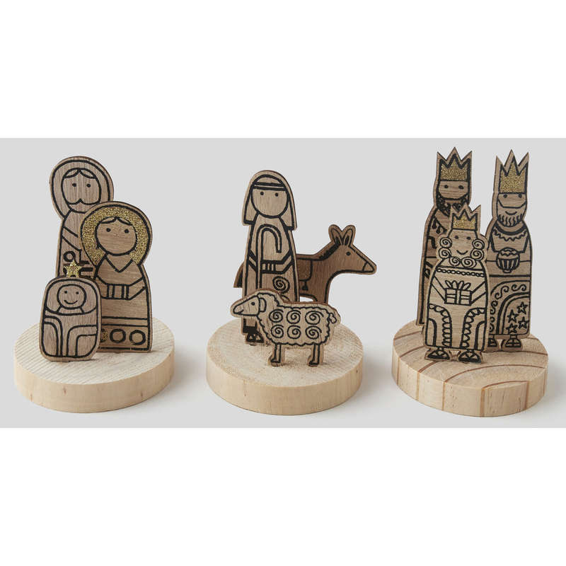 Monoprix Crèche en Bois 3 pièces