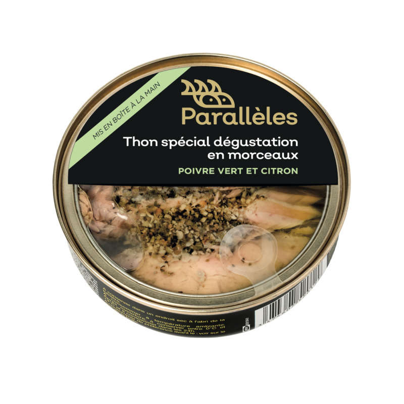 Parallèles Thon Spécial Dégustation En Morceaux, Poivre Vert Et Citron 160G