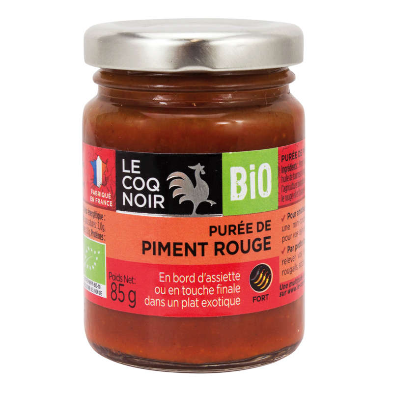 Le Coq Noir Puree De Piment Rouge Bio 85g