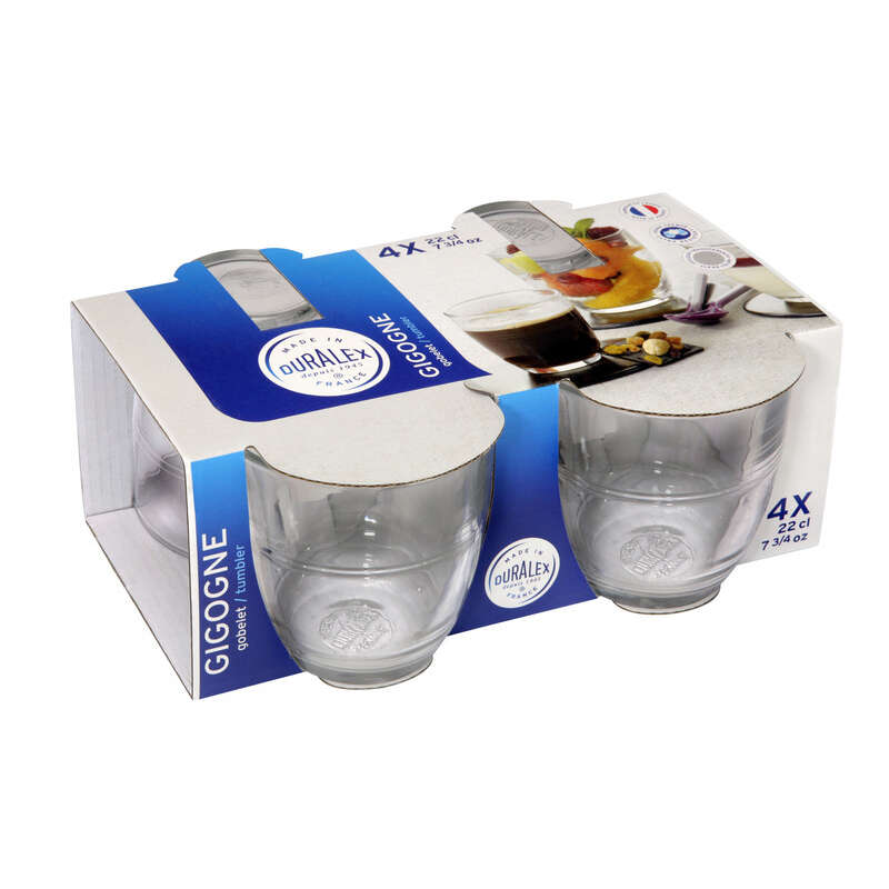 Duralex Gobelets Verre Gigogne 22cl x4