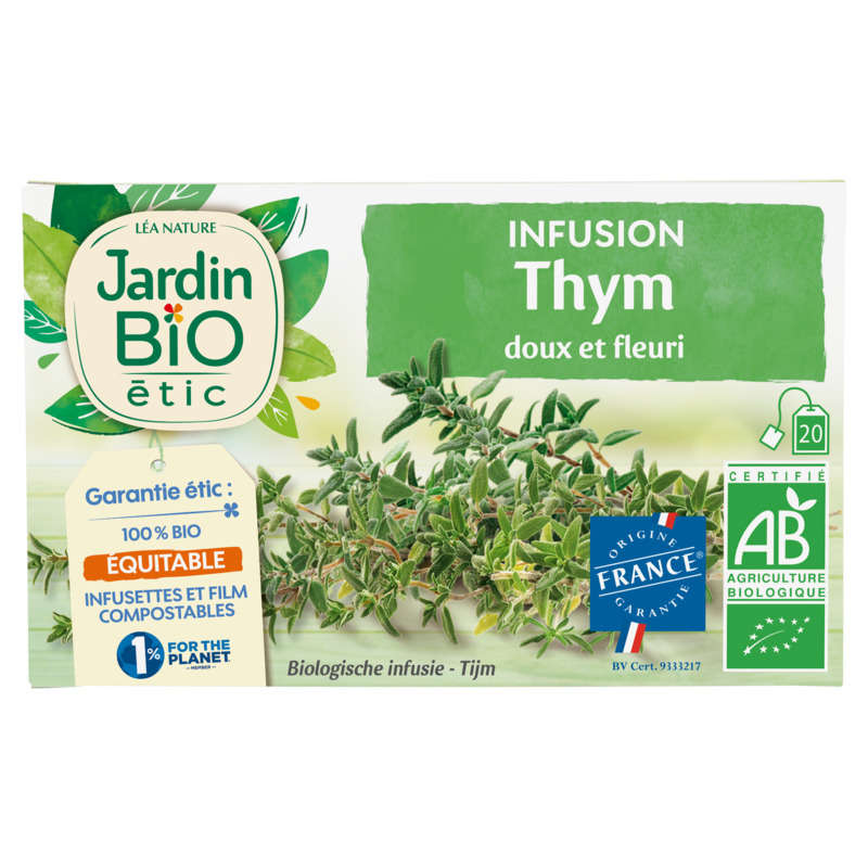 Jardin Bio Infusion Thym x20 Sachets