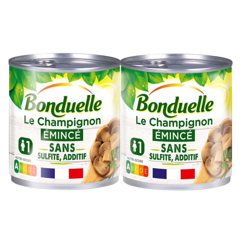 Bonduelle Champignon Émincé Sans Sulfite 2x115g