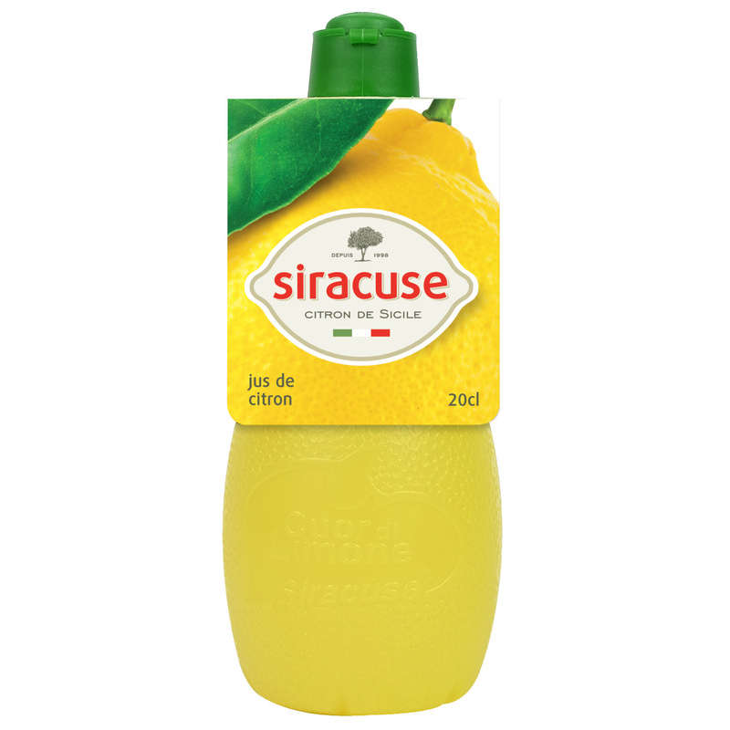 Siracuse Jus De Citron À L'Huile Essentielle D'Ecorce De Citron 20cl