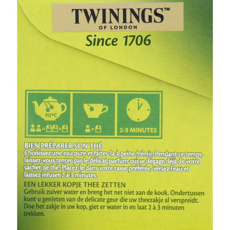 Twinings Thé Vert Simplement Pur 25 Sachets 50g