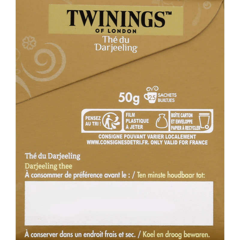 Twinnings Thé Noir Du Darjeeling Fruité & Boisé 25 Sachets - 50g