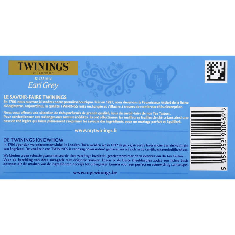 Twinings Thé Earl Grey Russian 20 Sachets 30g