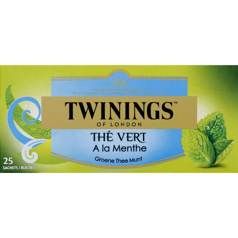 Twinings Thé Vert Menthe x25 Sachets 37,5g