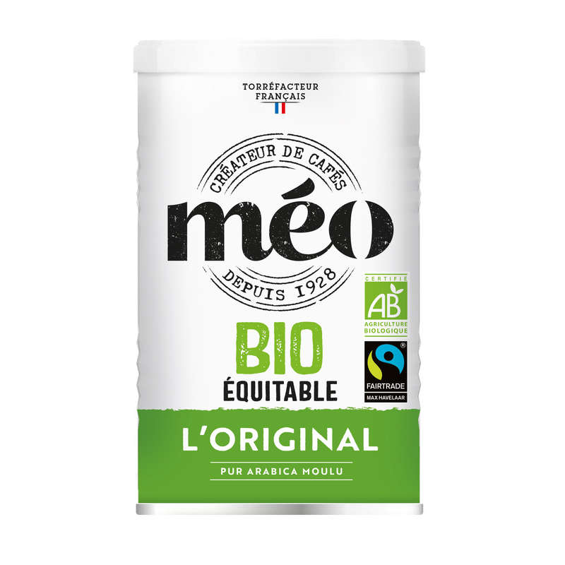 Méo Café Pur Arabica Moulu Biologique & Equitable 250g