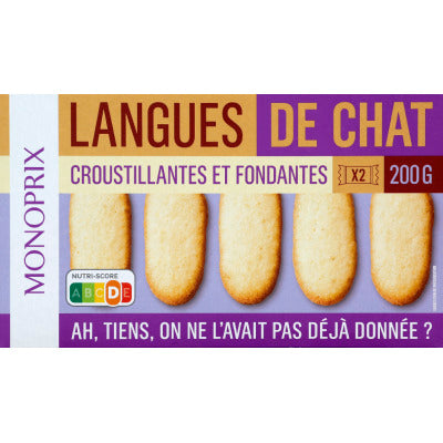 Monoprix Langues de Chat 200g