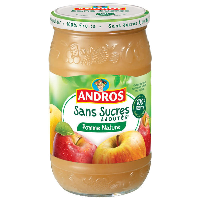 Andros Compote De Pommes Sans Sucres Le Pot De 730g