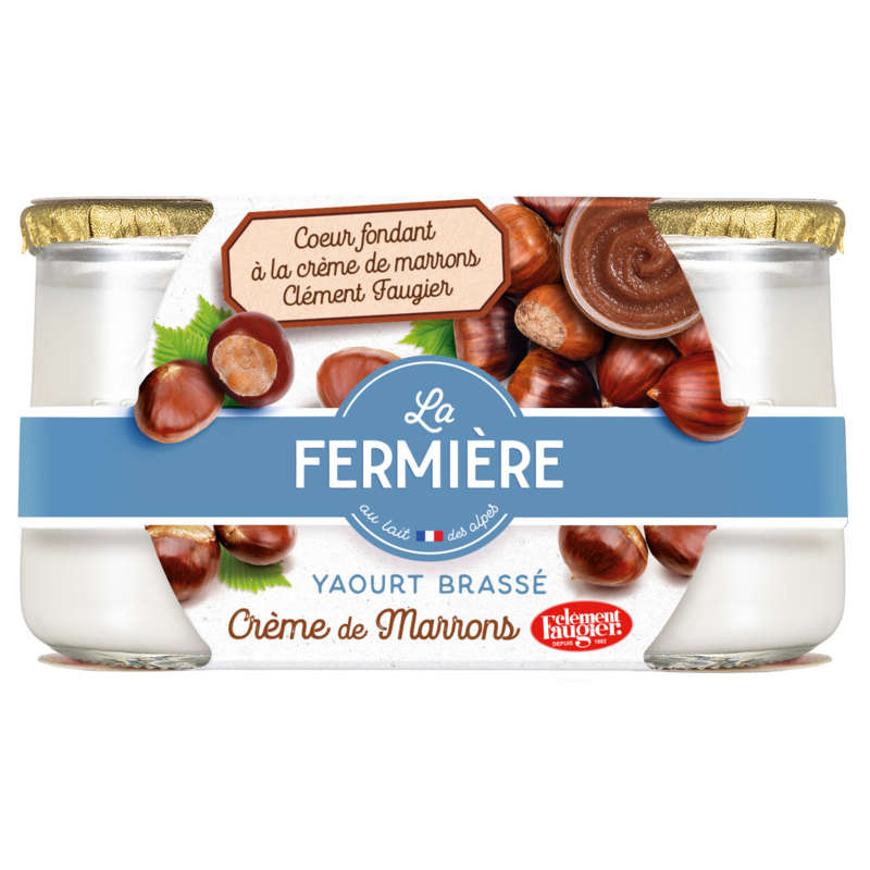 La Fermière Yaourt Brassé Crème De Marrons 2x160g