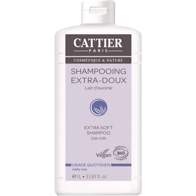 Cattier Shampooing Extra-Doux Usage Quotidien Bio 1L