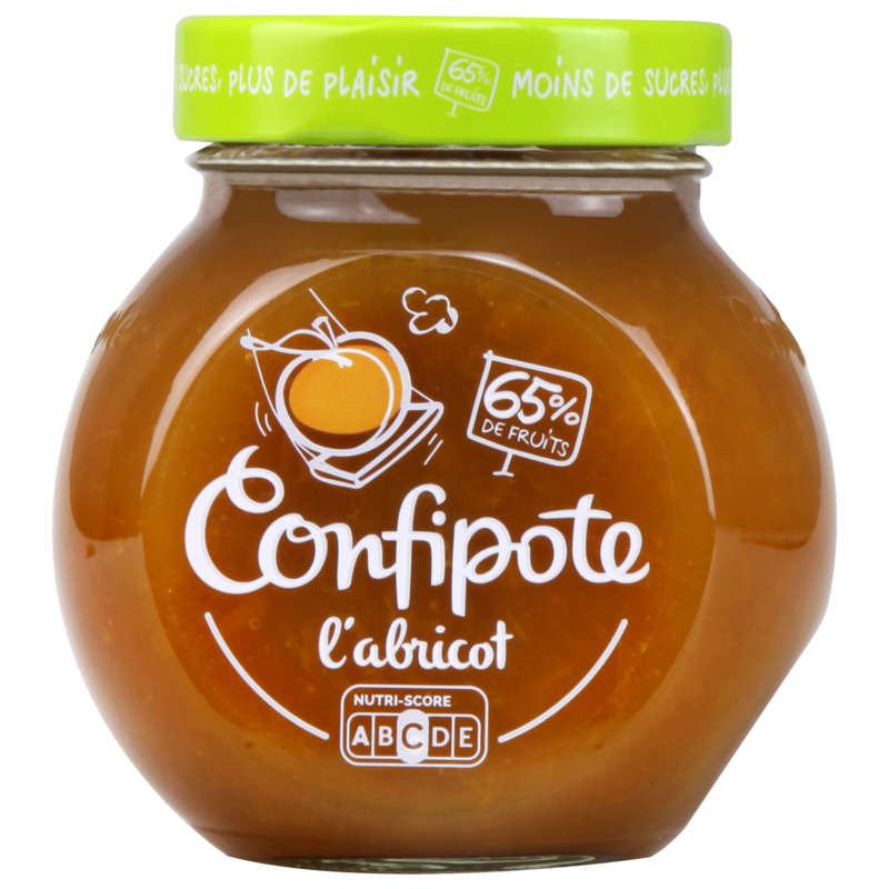 Confipote Confiture d'abricot 65% de fruits 350g