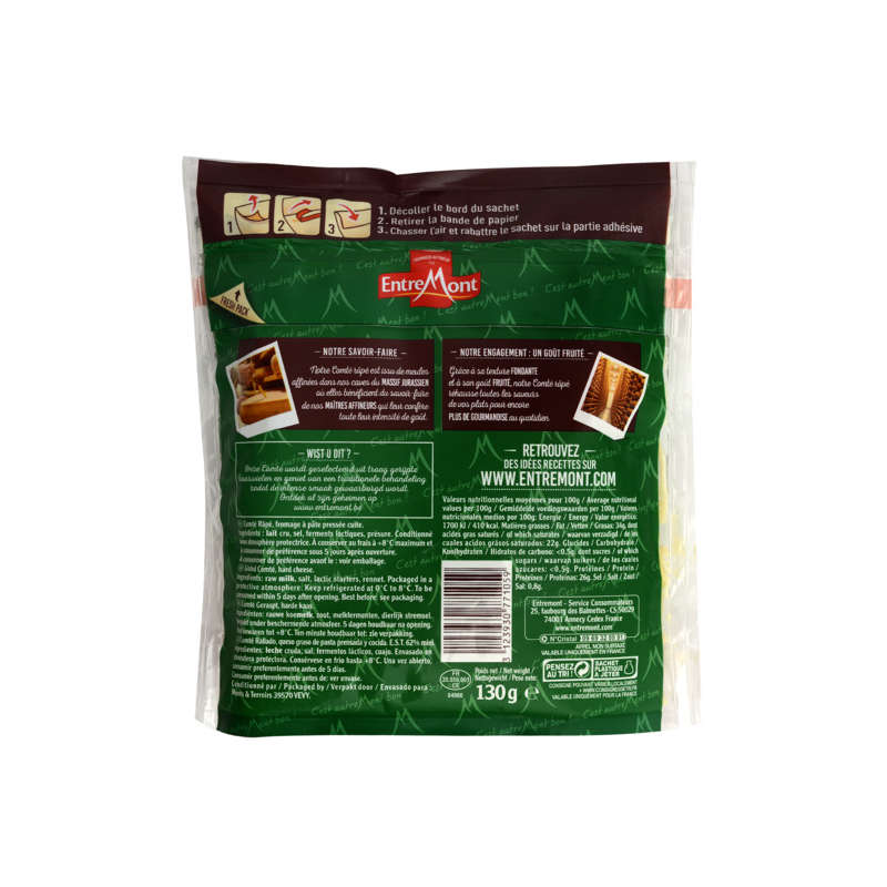 Entremont Comté râpé fruité & fondant 130g