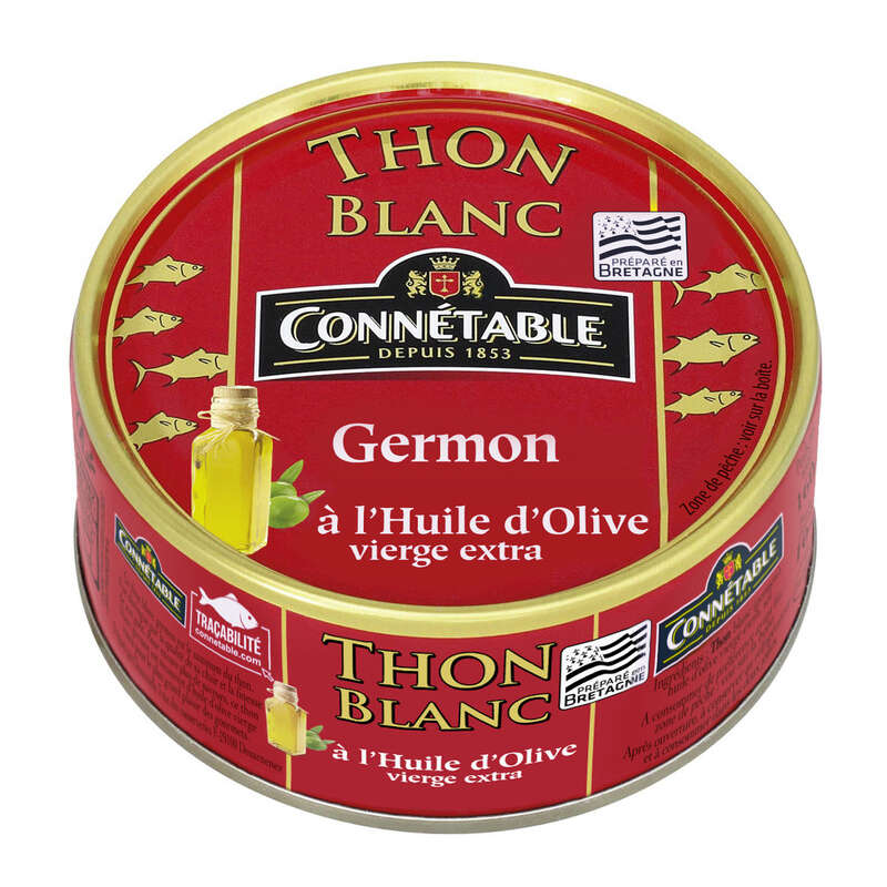 Connétable Thon Blanc Véritable Germon À L'Huile D'Olive Vierge Extra 104G