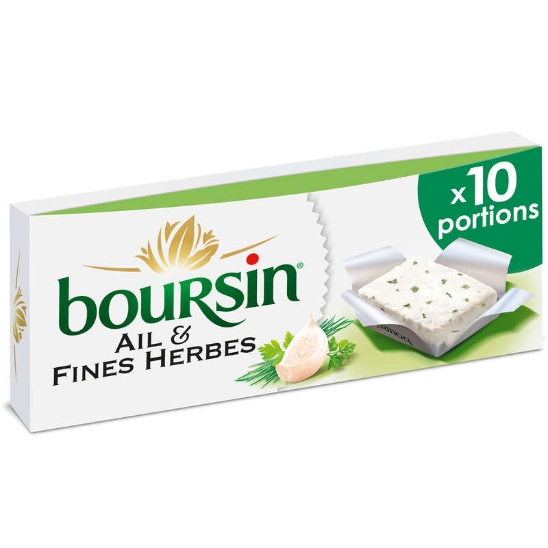 Boursin Fromage À Tartiner Ail & Fines Herbes 10 Portions 160g