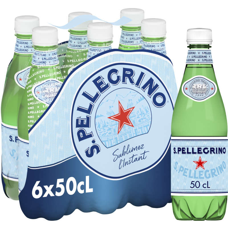 San Pellegrino Eau Minérale Naturelle Gazeuse 6x50cl