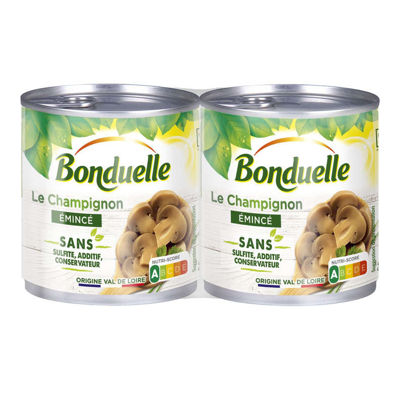 Bonduelle Champignon Émincé Sans Sulfite 2x115g