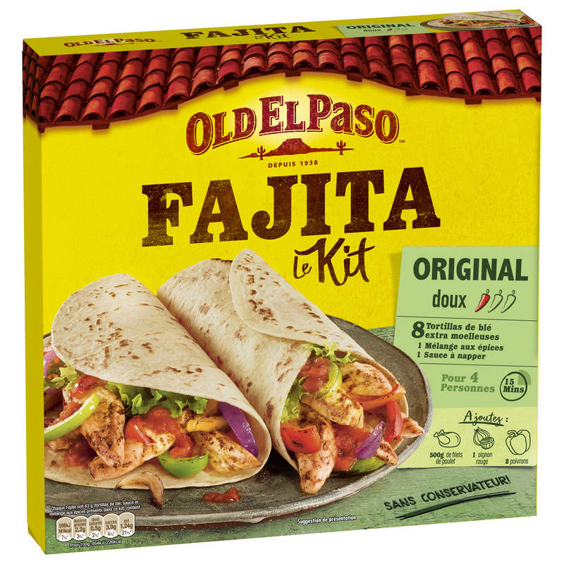 Old El Paso Kit Pour Fajitas Saveur Original Barbecue 500g