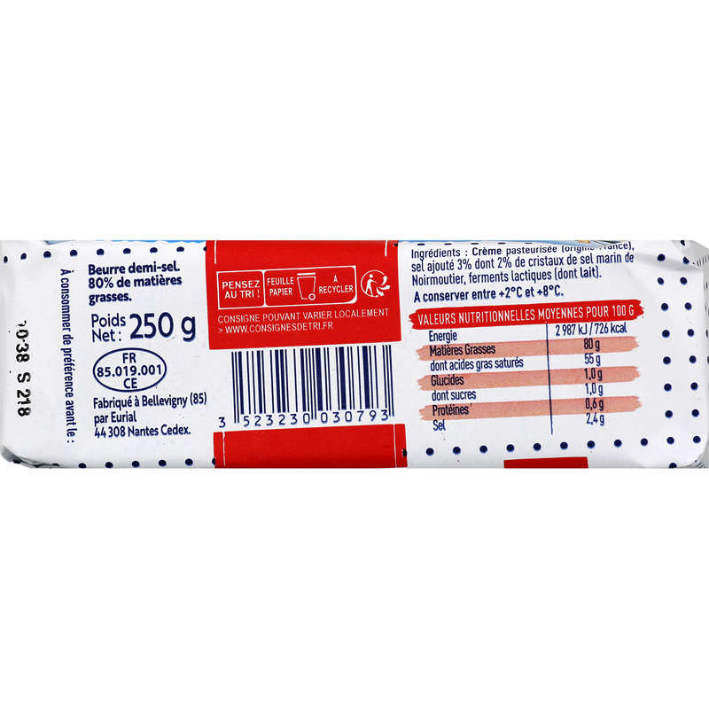 Grand Fermage Beurre Cristaux Sel De Mer 250g