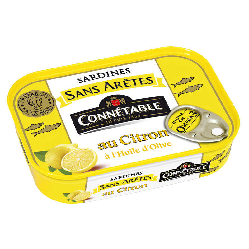 Connétable Sardines Sans Arêtes Au Citron 98g