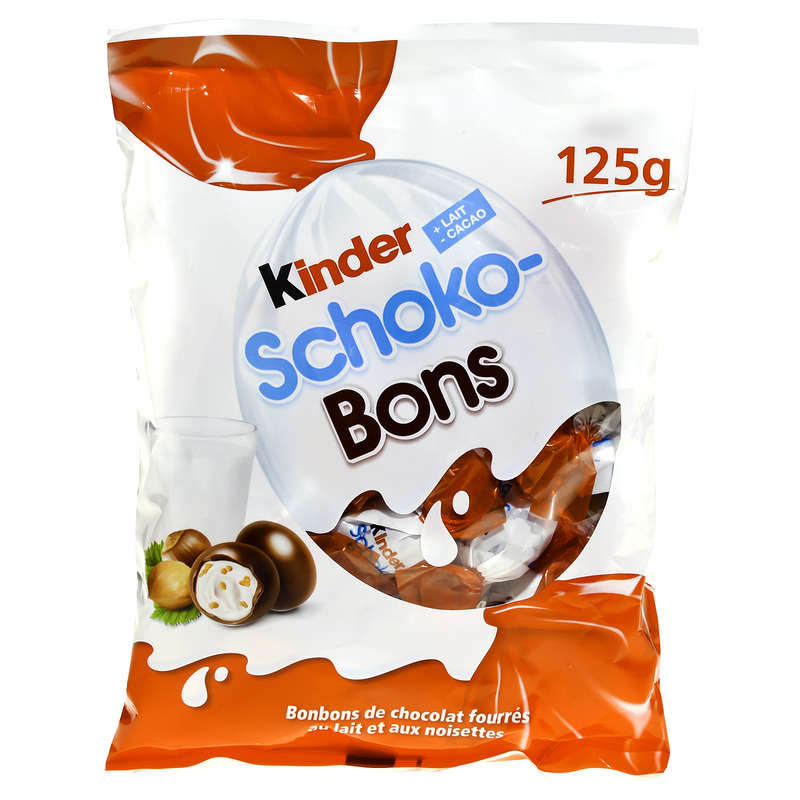 Kinder Schokobons Bonbons Chocolat Au Lait Et Noisette 125g