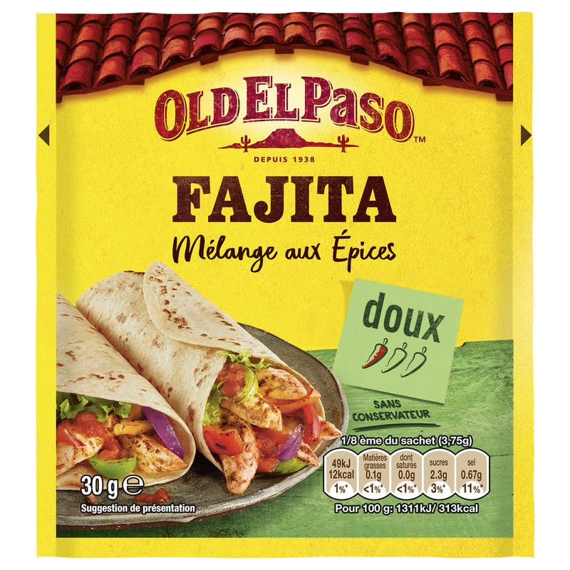 Old El Paso Mélange aux Épices Doux pour Fajitas 30g