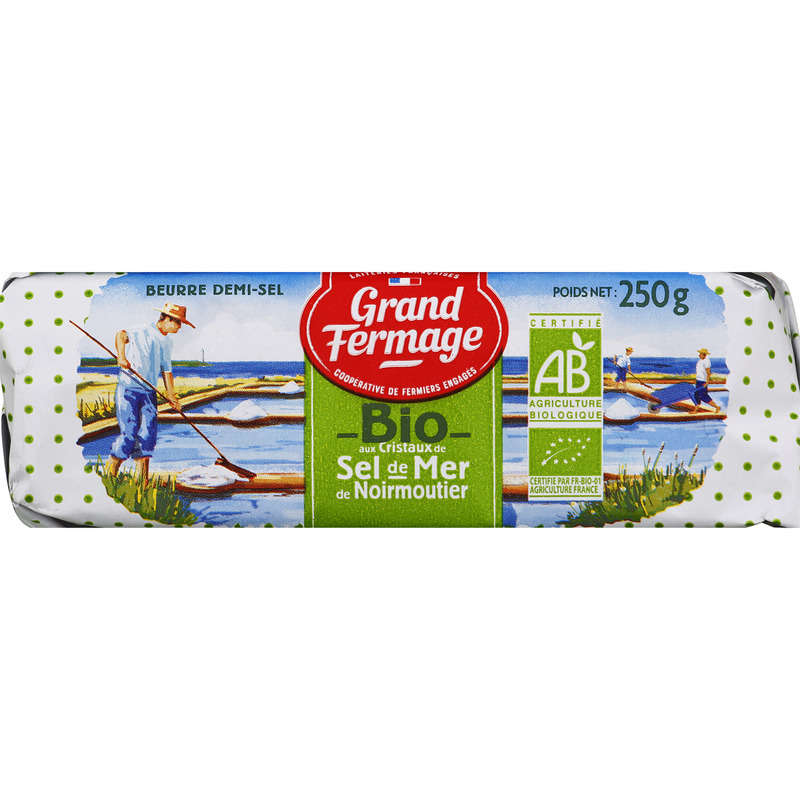 Grand Fermage beurre moulé au sel de Noirmoutier bio 250g