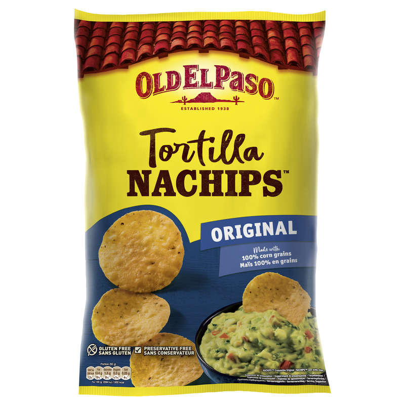 Old El Paso Crunchy nachips original 185g