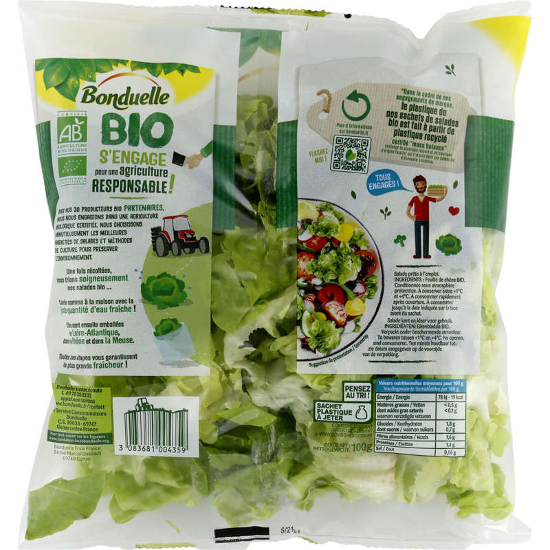Bonduelle Feuille de chêne Bio 100g