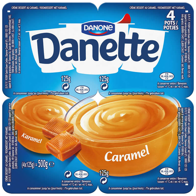 Danette Crème Dessert Caramel 4x125g