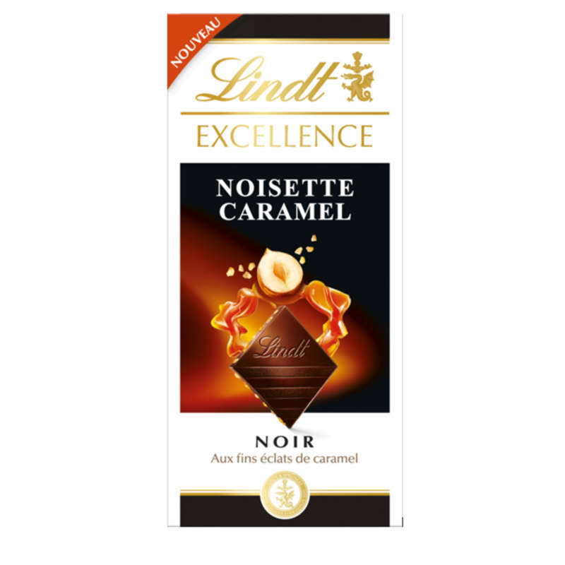 Lindt Chocolat Excellence Noir Noisette Caramel 100g