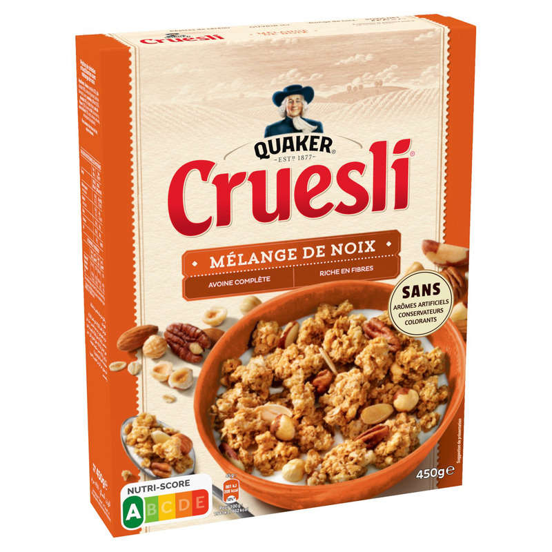 Quaker Cruesli Céréales Mélange De Noix 450g