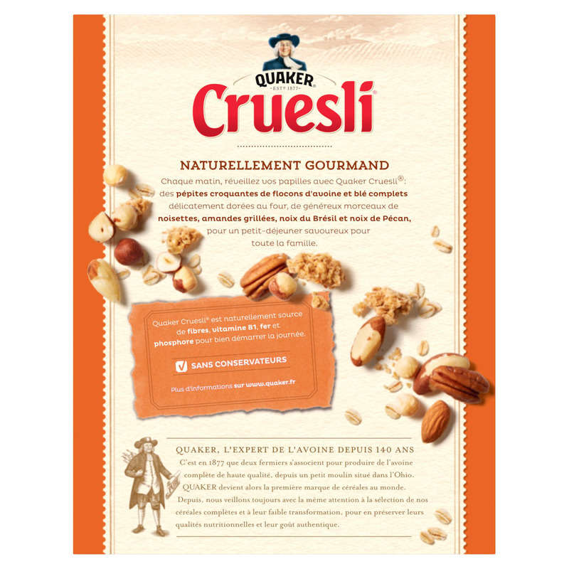 Quaker Cruesli Céréales Mélange De Noix 450g