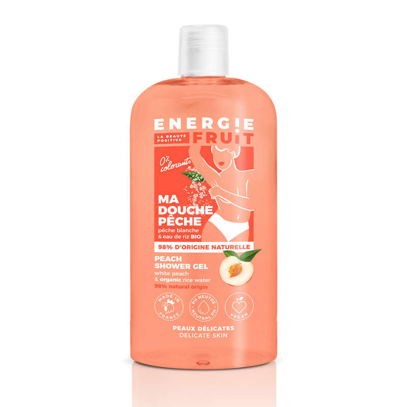 Energie Fruit Gel Douche Pêche Blanche & Eau de Riz 500ml