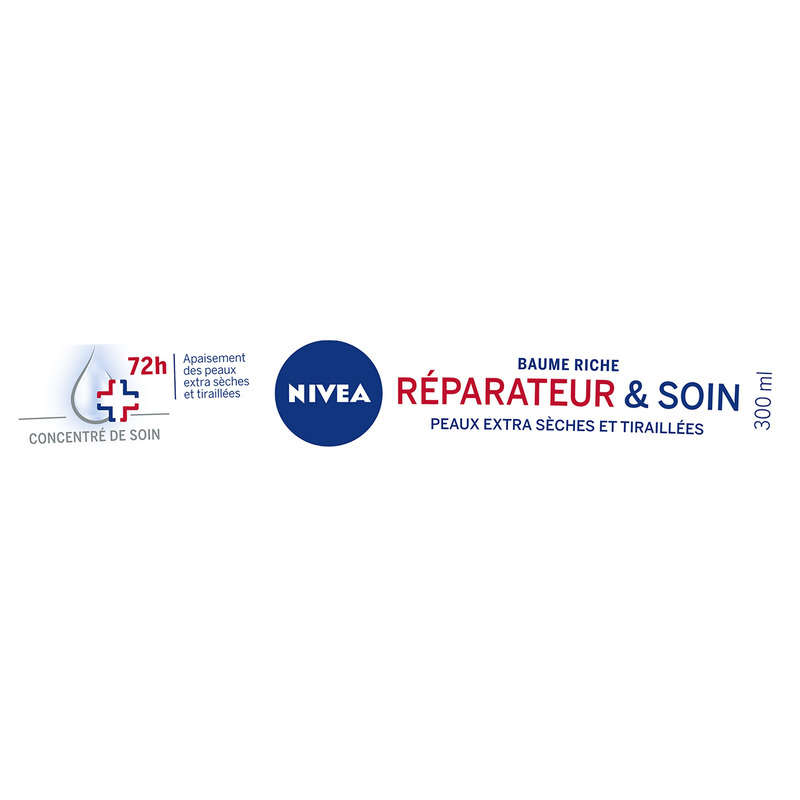 Nivea Baume Riche, Réparateur Et Soin, 48H, Peaux Desséchées Ou Abîmées 300ml