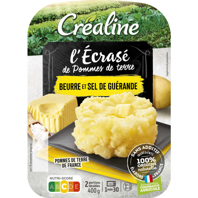 Créaline Écrasé de pomme de terre au beurre 2x200g