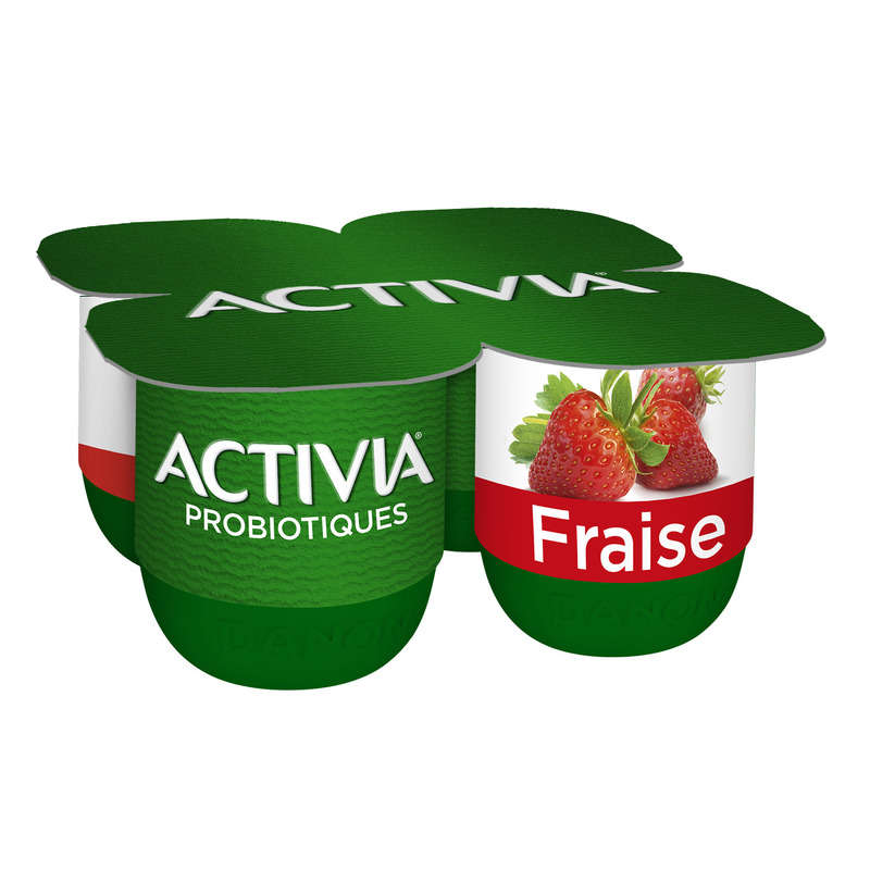 Activia Probiotiques Yaourt Aux Fruits Fraise Bifidus 4x125g