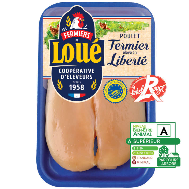 Loué Filet de Poulet fermier jaune x2 240g