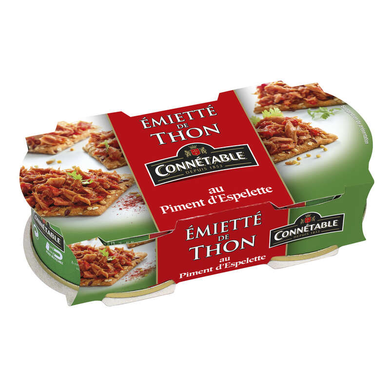 Connétable Emietté De Thon Au Piment D'Espelette 2x80g