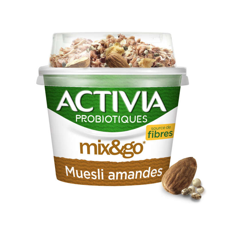 Activia Probiotiques Mix&go Yaourt Muesli Amandes Quinoa Chia Bifidus 170g