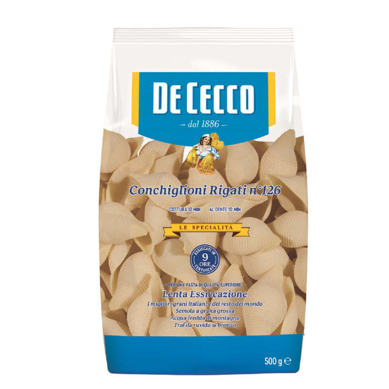 De Cecco Conchiglioni Rigati n°126 500g