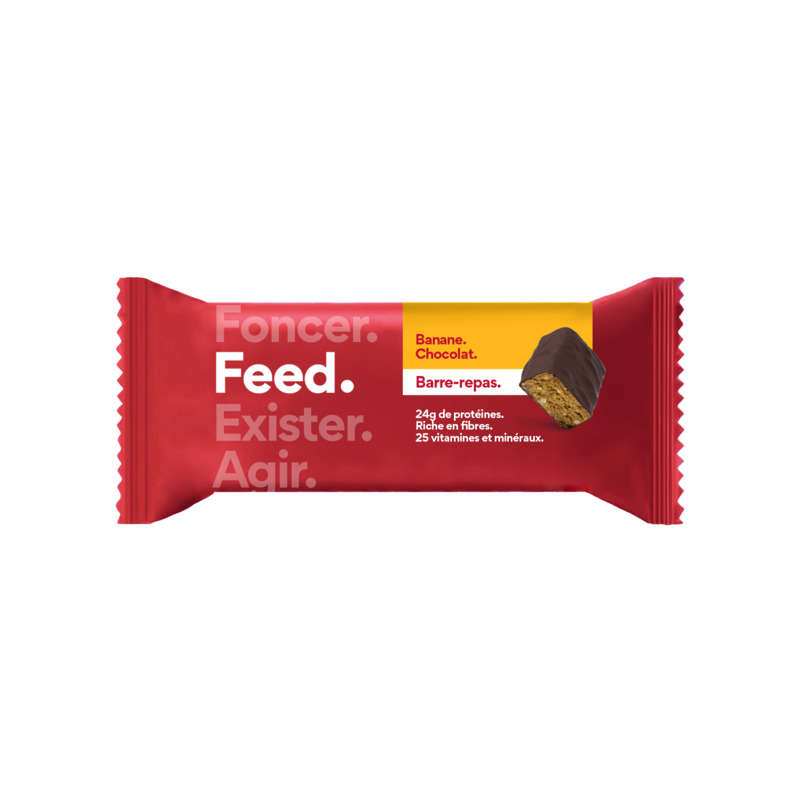 Feed Repas complet en barre banane/chocolatsans lactose et gluten 100g