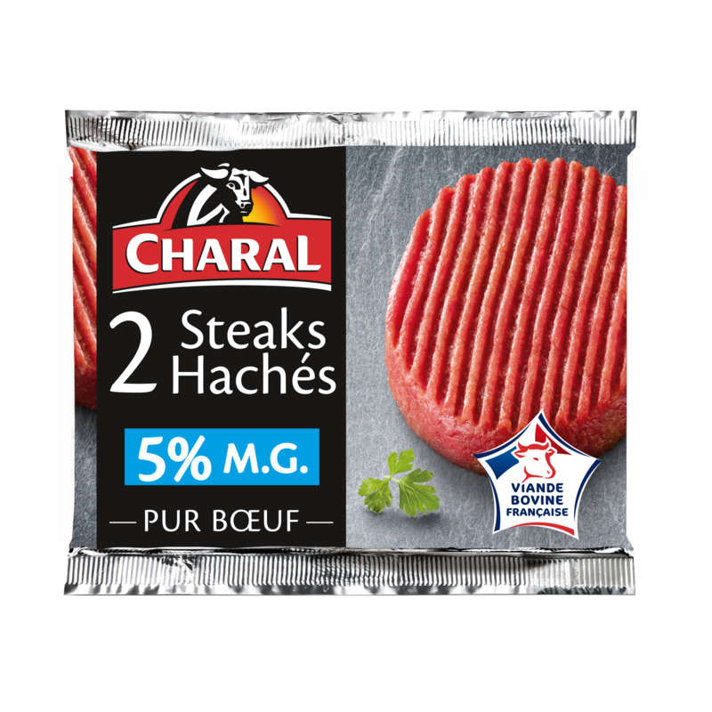 Charal Steaks Hachés Frais Pur Boeuf, 5% De Mat. Gr