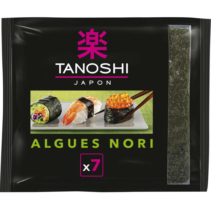 Tanoshi Japon Algues Nori Grillées Pour Sushi et Maki 17,5g