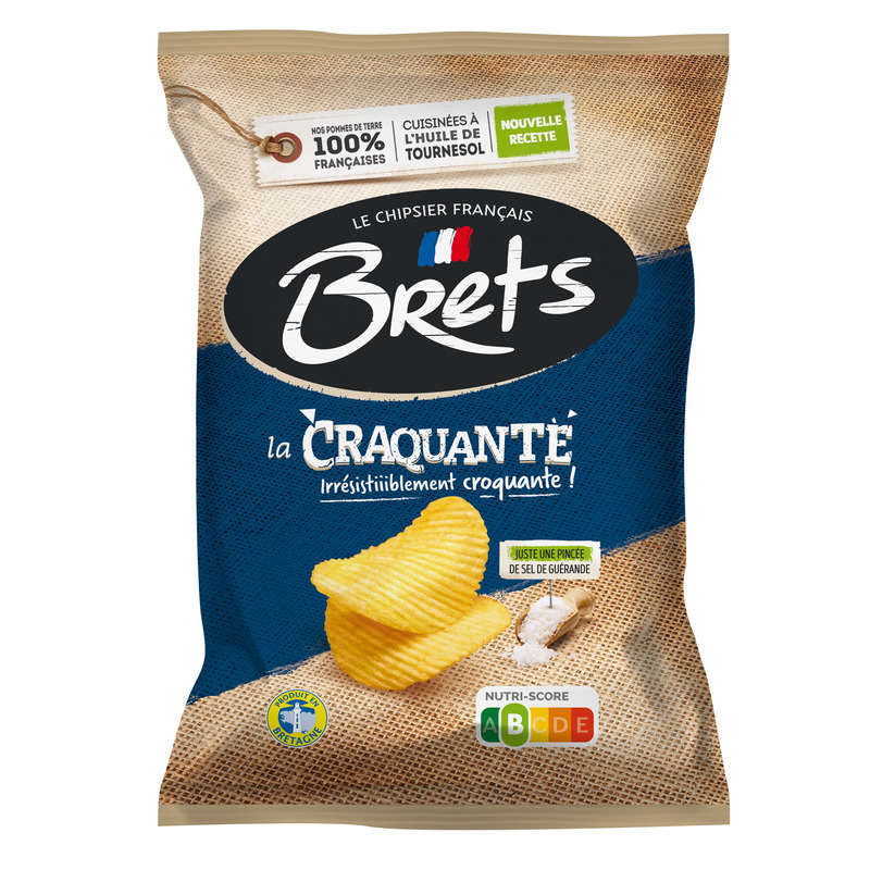 Brets La Craquante Chips Nature au Sel de Guérande 125g