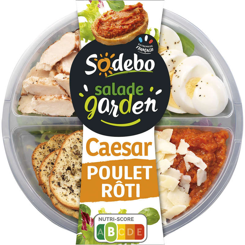 Sodebo Salade Garden Poulet Caesar 240g